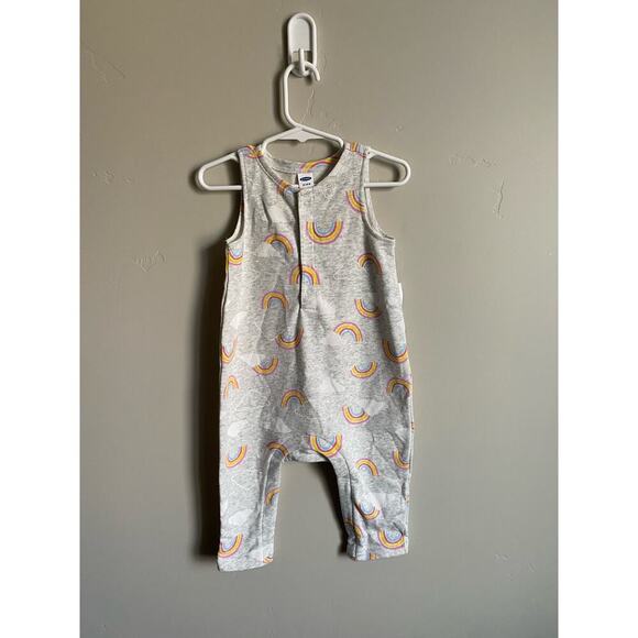 Old Navy Rainbow Infant Tank Top Romper One Piece Pants 12-18m - Picture 1 of 2